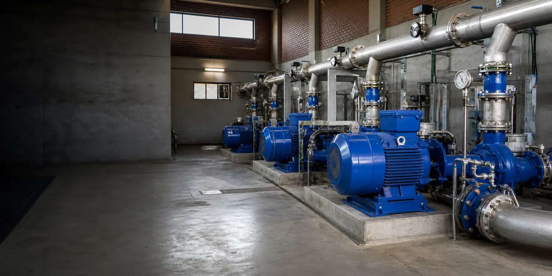 Commercial water pumping station